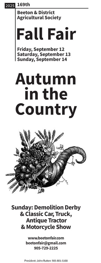 2025 Beeton Fall Fair Prizebook PDF