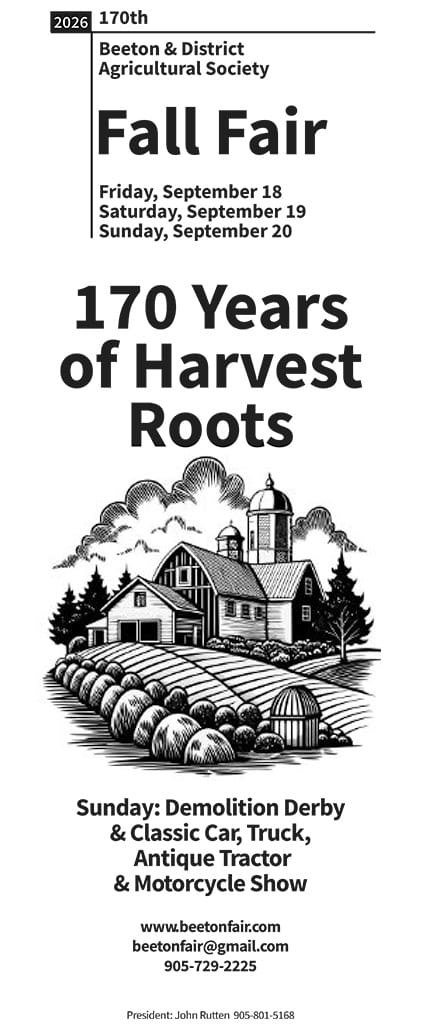 2026 Beeton Fall Fair Prizebook PDF